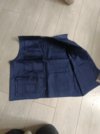 Chaleco multibolsillos azul