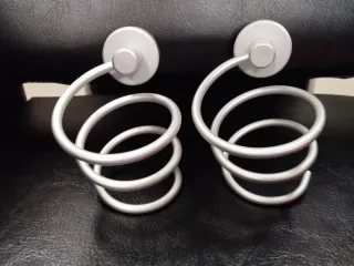 Soporte secador/plancha plata