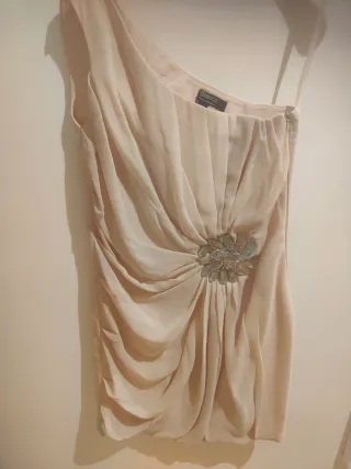 Vestido fiesta Blanco Talla L