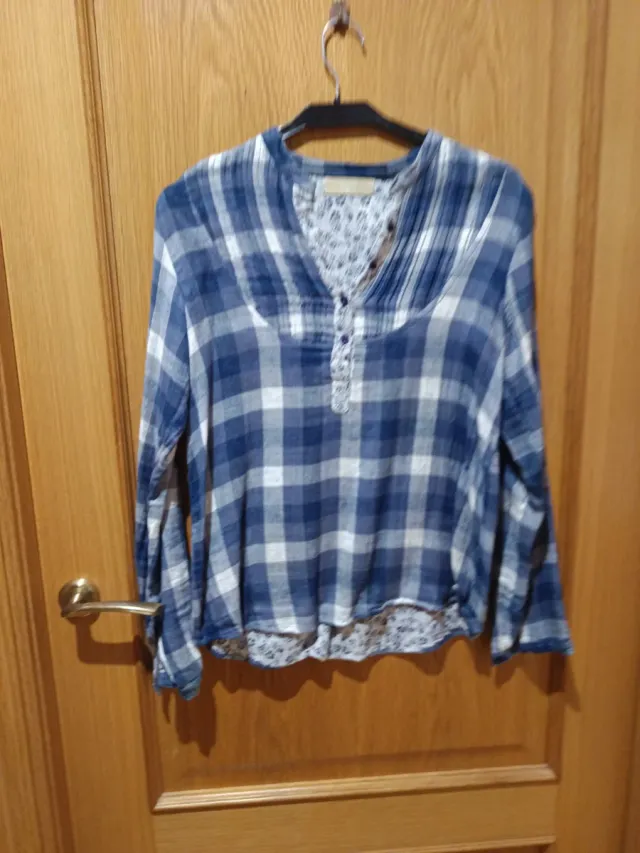 Camisa Amichi cuadros azules talla M