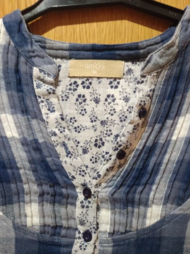 Camisa Amichi cuadros azules talla M