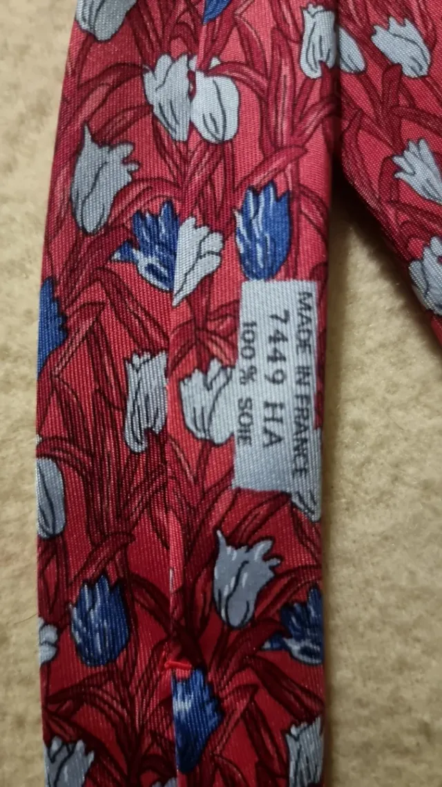 Cravatta 100% Seta Fantasia Floreale Hermes