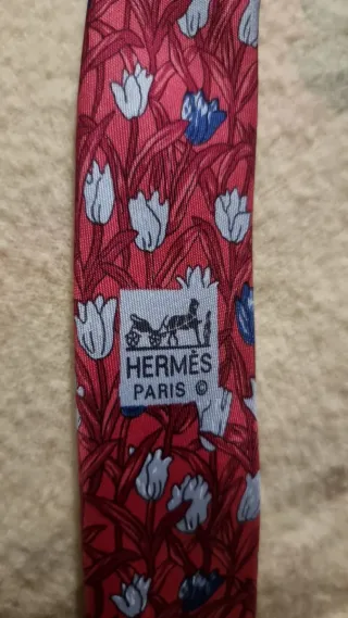 Cravatta 100% Seta Fantasia Floreale Hermes