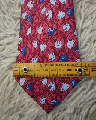 Cravatta 100% Seta Fantasia Floreale Hermes