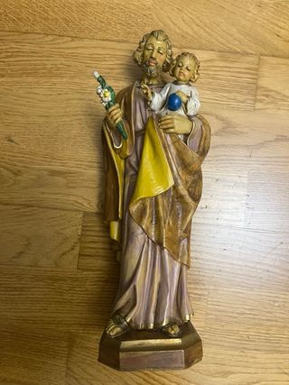 Años 60. Figura San José con Niño. ItaliaMaldiner.