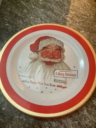 Piatto Natale Kellogg's Norman Rockwell