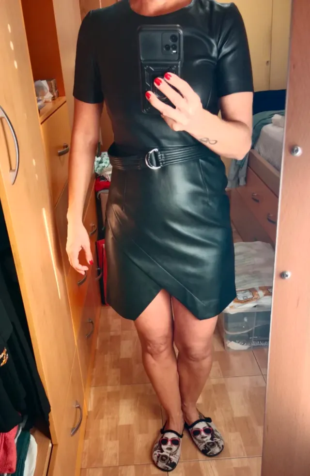 Vestido Negro Mango Talla S