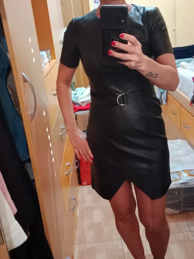 Vestido Negro Mango Talla S