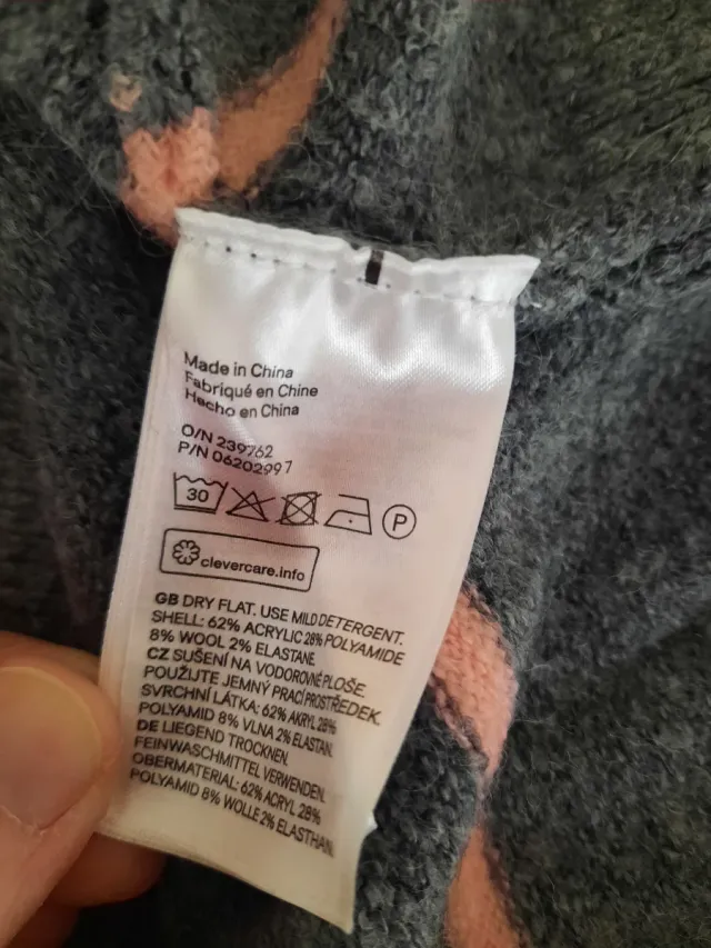 Jersey H&M rayas gris y rosa