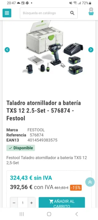 Atornillador Festool CXS 12V - SET