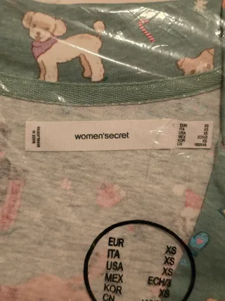 Pijama Women Secret XS perros invierno navideños