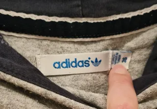 Sudadera Adidas Gris y Blanca