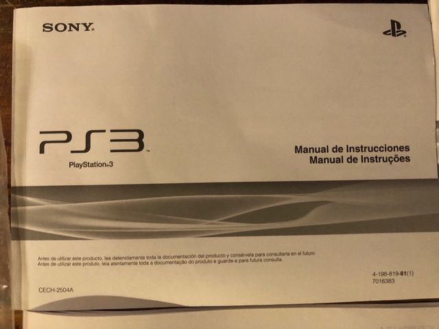 Manuales para Ps3 SLIM modelo 2504A