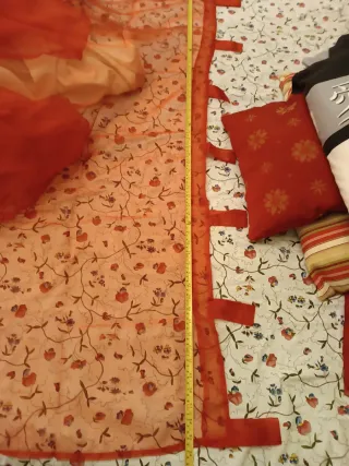 Pack 2 Cortinas Rojas Transparentes Brillantes