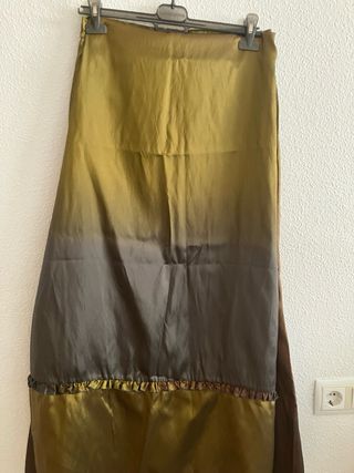 Vestido tornasol marrón y dorado