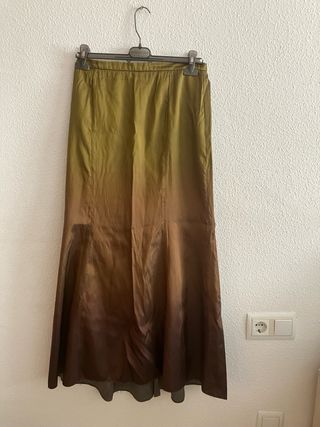 Vestido tornasol marrón y dorado