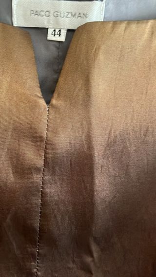 Vestido tornasol marrón y dorado