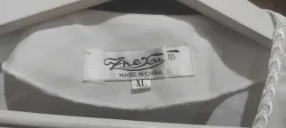 Camisa efecto seda blanca Manga corta mujer