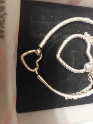 Conjunto Pandora: Pulsera y Colgante Corazón