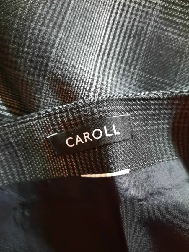 Falda Caroll cuadros gris y negro