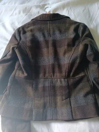 Chaqueta entallada cuadros Talla L