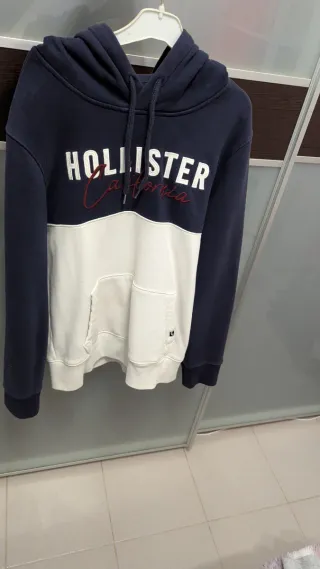 Sudadera Hollister Azul y Blanca