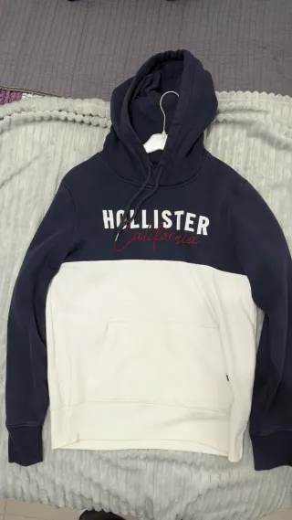 Sudadera Hollister Azul y Blanca