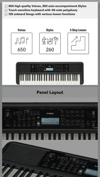 Teclado Yamaha PRS-E383 61 teclas + pedal  Sustain