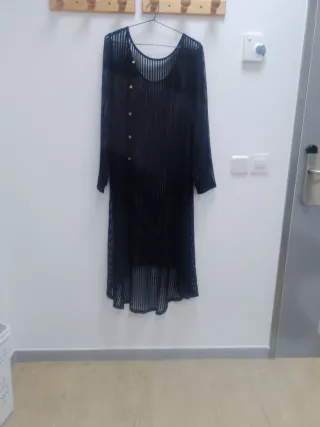 Guardapolvo gótico negro talla XXXL