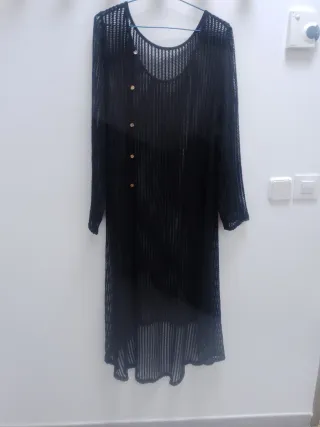 Guardapolvo gótico negro talla XXXL