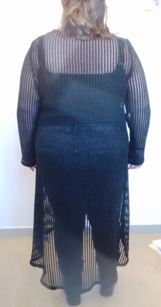 Guardapolvo gótico negro talla XXXL