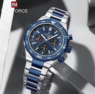 Reloj Naviforce Cronógrafo Azul y Plateado