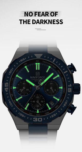 Reloj Naviforce Cronógrafo Azul y Plateado