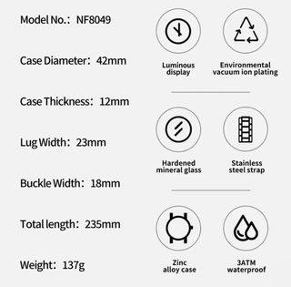 Reloj Naviforce Cronógrafo Azul y Plateado
