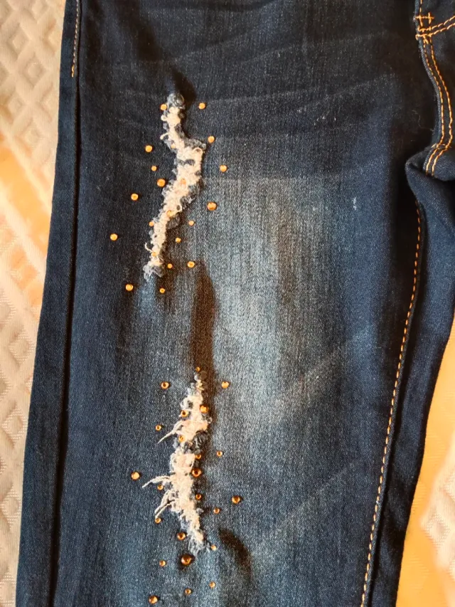 Vaqueros Aureus Jean Azules Rotos