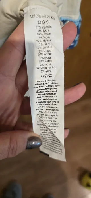 Blusa de mujer Beige y Azul Talla XL.