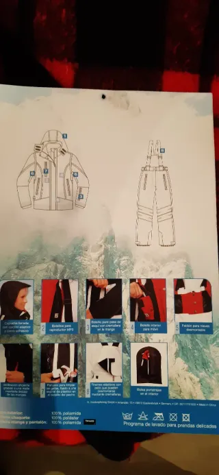 Traje de esquí para mujer dos piezas