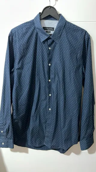 Camisa Zara Hombre Azul Talla M