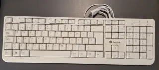 Teclado con cable USB Blanco