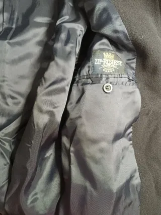 Abrigo de paño azul marino