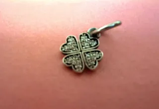 Pandora Charm Trébol Brillante Plata