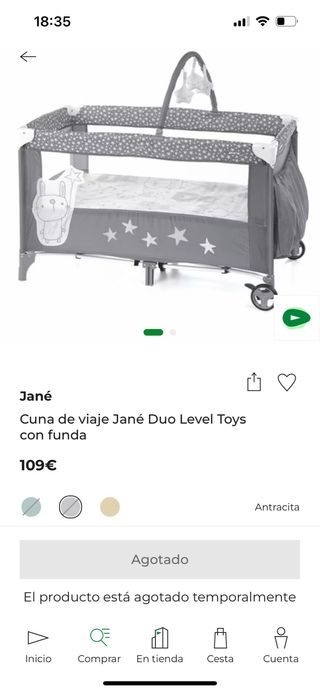 Cuna de viaje Jané Duo Level Toys