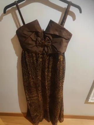 Vestido Cortefiel Talla 40 Marrón