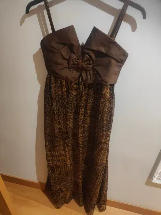 Vestido Cortefiel Talla 40 Marrón