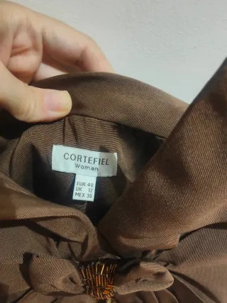 Vestido Cortefiel Talla 40 Marrón