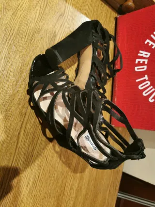 Sandalias de tacón negras talla 36