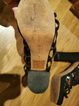 Sandalias de tacón negras talla 36