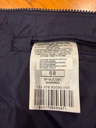 Chaleco Emidio Tucci Azul Talla 68