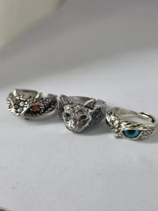 Conjunto de 3 anillos ajustables