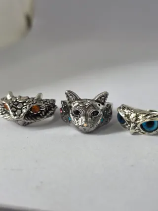 Conjunto de 3 anillos ajustables